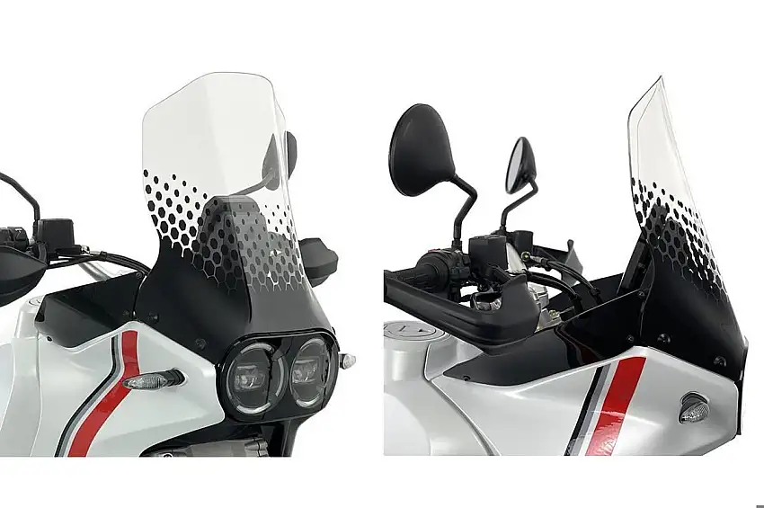 Vetro Cupolino plexyglass CNC Racing modello Adventure per Ducati Desert X 22-25 trasparente