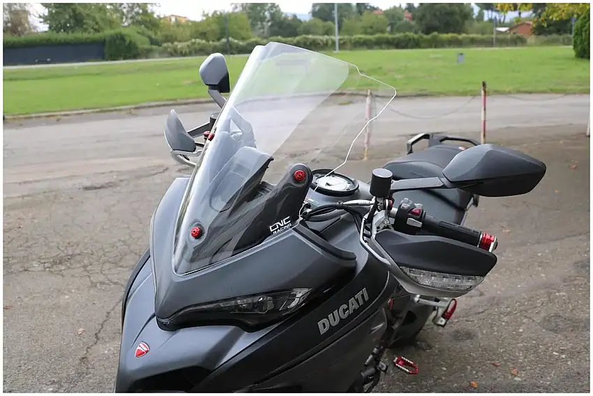 Vetro Cupolino plexyglass CNC Racing modello Touring per Ducati Multistrada 1200 Enduro 16-18 trasparente
