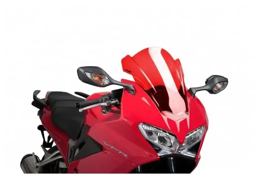 Vetro Cupolino Puig modello z-racing per Honda VFR 800 F 14-20 colore rosso