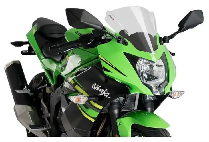 Vetro Cupolino Puig modello z-racing per Kawasaki Ninja 125 19-25 colore trasparente