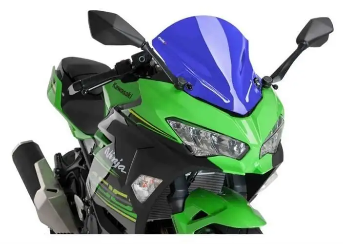 Vetro Cupolino Puig modello z-racing per Kawasaki Ninja 400 18-24 colore blu