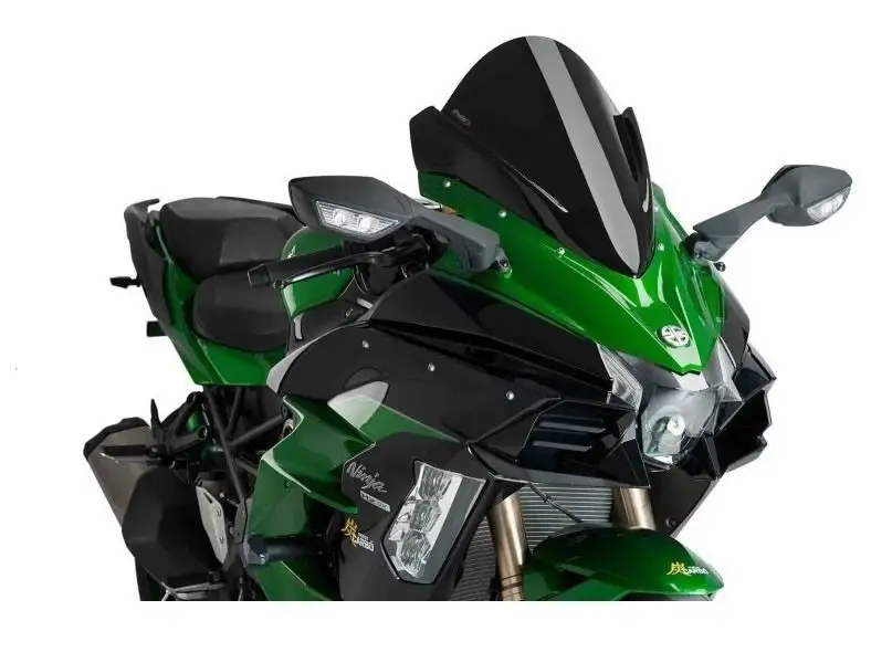 Vetro Cupolino Puig modello z-racing per Kawasaki Ninja H2 SX 18-24 colore nero