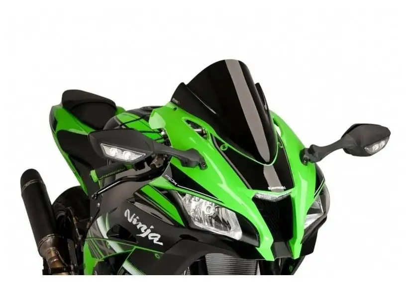 Vetro Cupolino Puig modello z-racing per Kawasaki ZX-10RR 17-20 colore nero