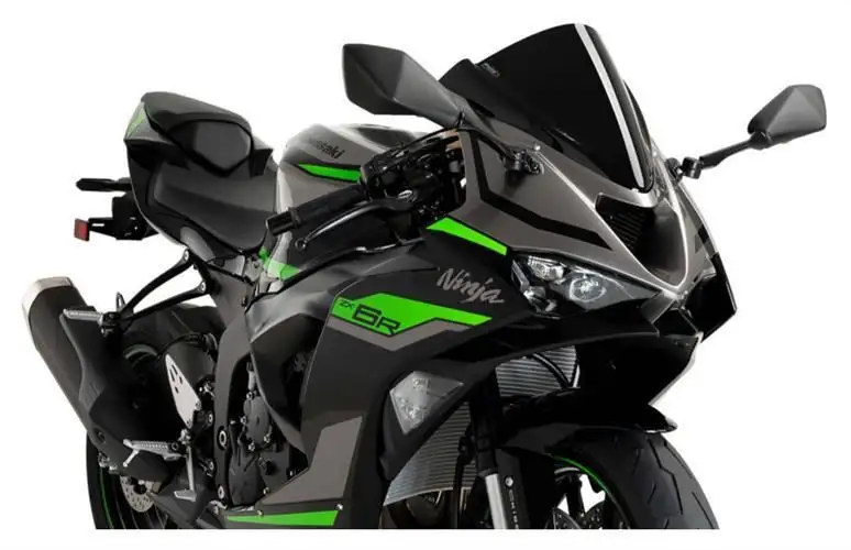 Vetro Cupolino Puig modello z-racing per Kawasaki ZX-6R 24-25 colore nero