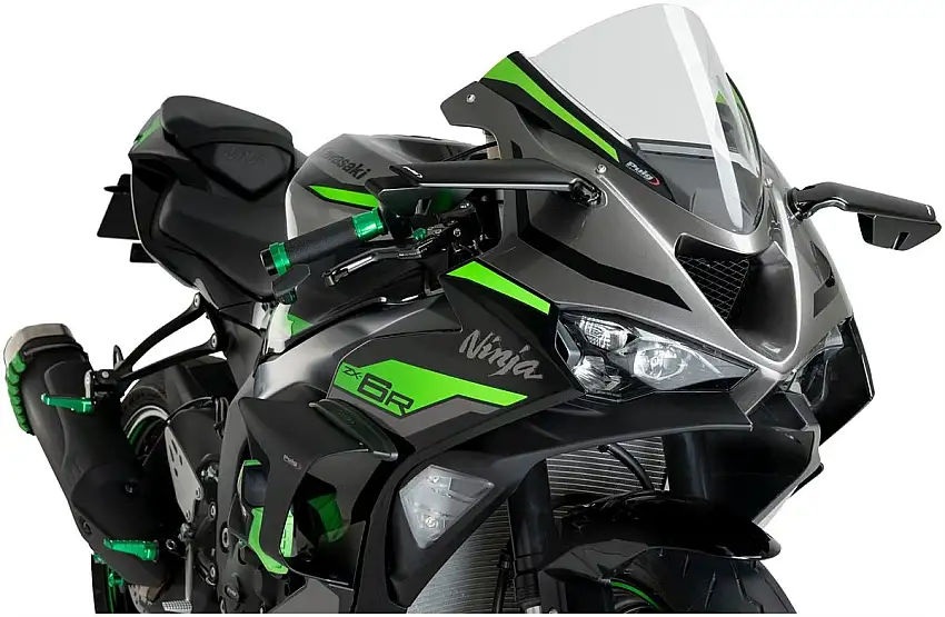 Vetro Cupolino Puig modello z-racing per Kawasaki ZX-6R 24-25 colore serigrafato