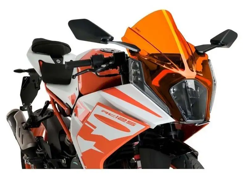 Vetro Cupolino Puig modello z-racing per KTM 125 RC 22-24 colore arancione