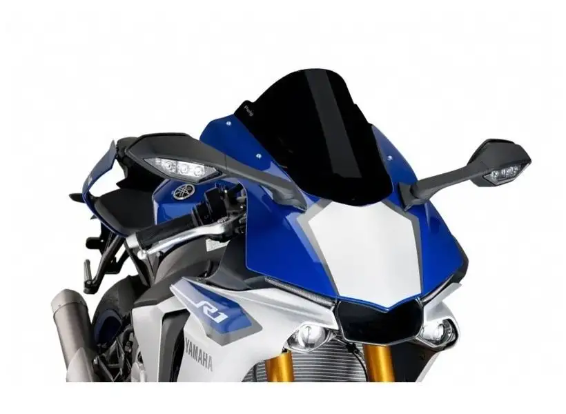 Vetro Cupolino Puig modello z-racing per Yamaha R1 M 17-19 colore nero