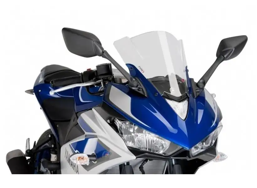 Vetro Cupolino Puig modello z-racing per Yamaha R3 15-18 colore trasparente
